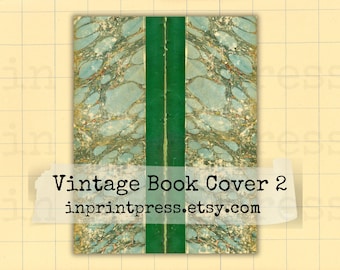 Vintage marmorierter Bucheinband | Junk Journal Printable (digitaler Download)