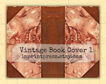Vintage marmorierter Bucheinband | Junk Journal Printable (digitaler Download)