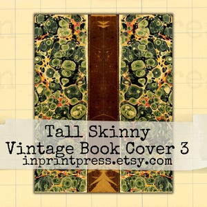 Tall Skinny Junk Journal Cover | Digital Printable Book Cover
