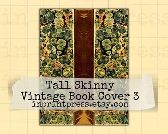 Hohe Skinny Junk Journal Cover | Digital Druckbare Buchcover