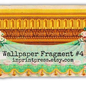 Wallpaper Fragment 4 | Printable Antique Wallpaper Swatches | Vintage Wallpaper Download