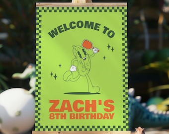 Editable Pickleball Birthday Party Welcome Poster 16x20, 18x24, 24x35 Instant Download, pickleball Party Welcome Sign, Sports bday party