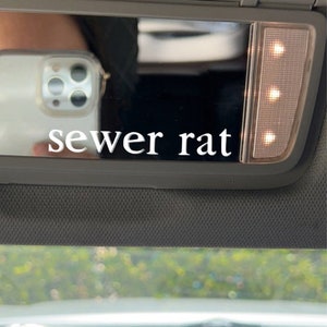 RETIRING - Rattie or Sewer Rat Twilight Shitposting Rear View Mirror Decal