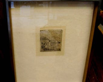 EDGAR-DEGAS-1834-1917 Original Etching - Le-Sportsman Very Rare