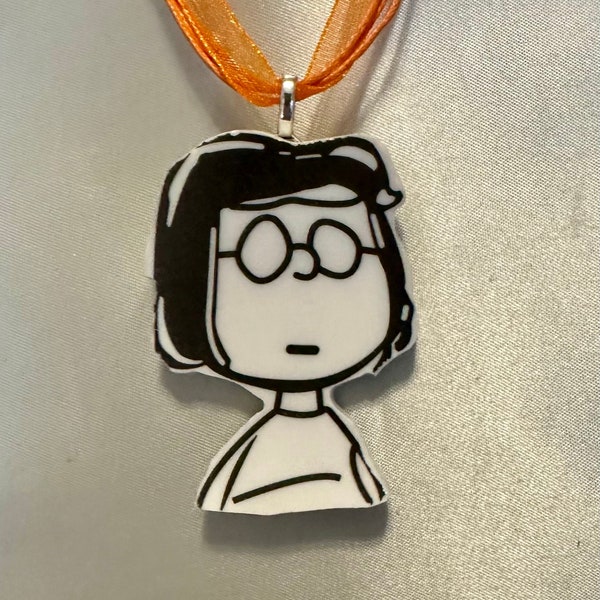 Broken China Peanuts Character MARCIE Pendant Necklace