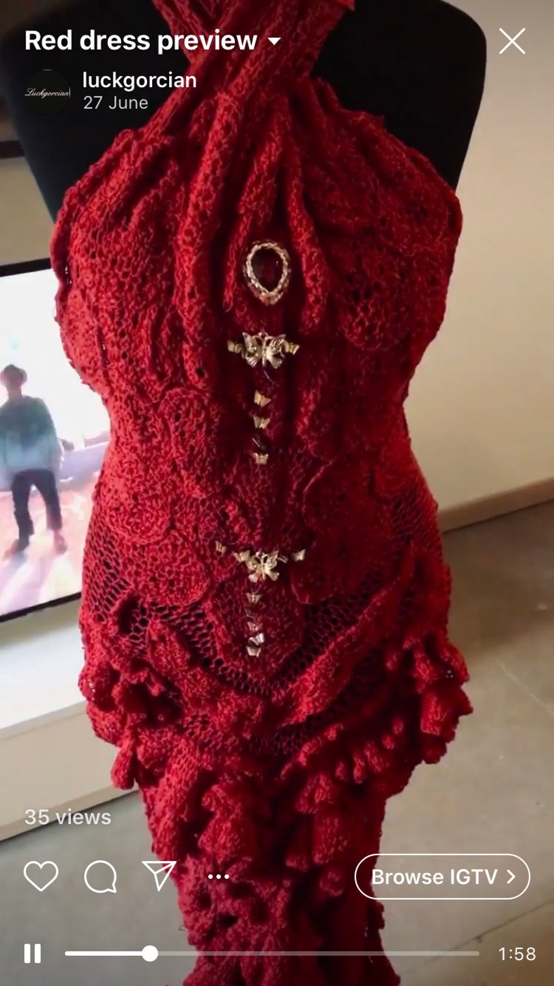 Red handmade dress for sale Etsy