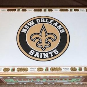 new orleans saints cigarette case Personalized Cigar and Cutter - Custom Engraved Leather and Steel Cigar Case Corkscrew with eco MOJO New Orleans Saints Leather