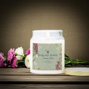Mindful Living Gift Spiritual Wellness Room Decor Mood Enhancer Daily Ritual Prayer Space Apothecary Jar Soy Wax Meditation Ease Candle