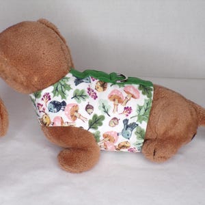 NEW Custom Boutique Mushroom Dog or Cat Harness Xxxxs, Xxxs, XXS, XS, Small or Medium, pet harness, dog harness, cat harness, pet clothing