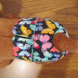 Custom Flannel Dog Diaper, Boutique Style, Butterfly Print