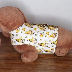 NEW Custom Boutique Bee Gnomes Dog or Cat Harness Xxxxs, Xxxs, XXS, XS, Small or Medium, pet harness, dog harness, cat harness, pet clothing