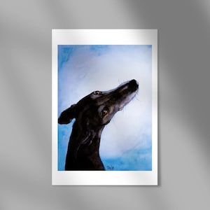 greyhound print, galgo print, greyhound art, galgo art, gift greyhoundlover, gift galgolover, greyhoundlover, galgolover, black greyhound
