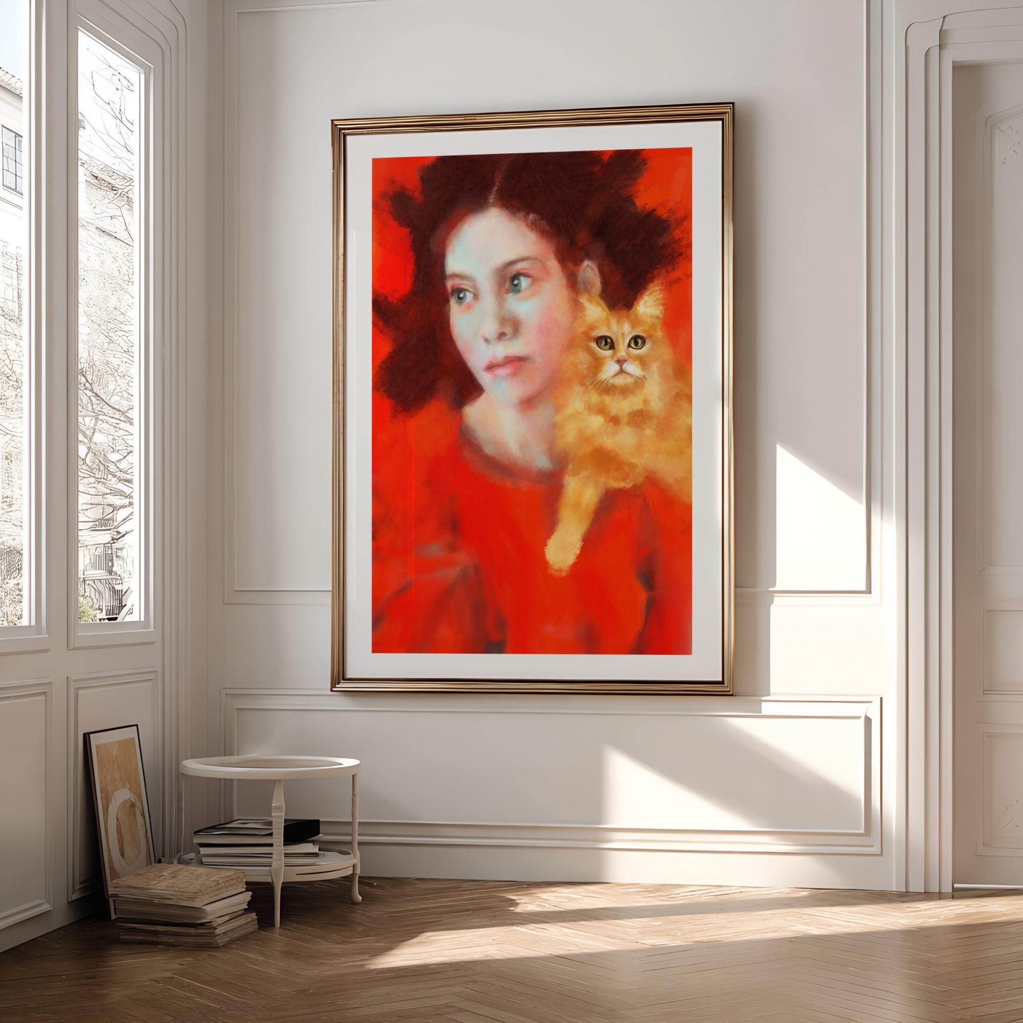 Female Portrait Fine Art Print, Expressive Woman Wall Art, Modern ...