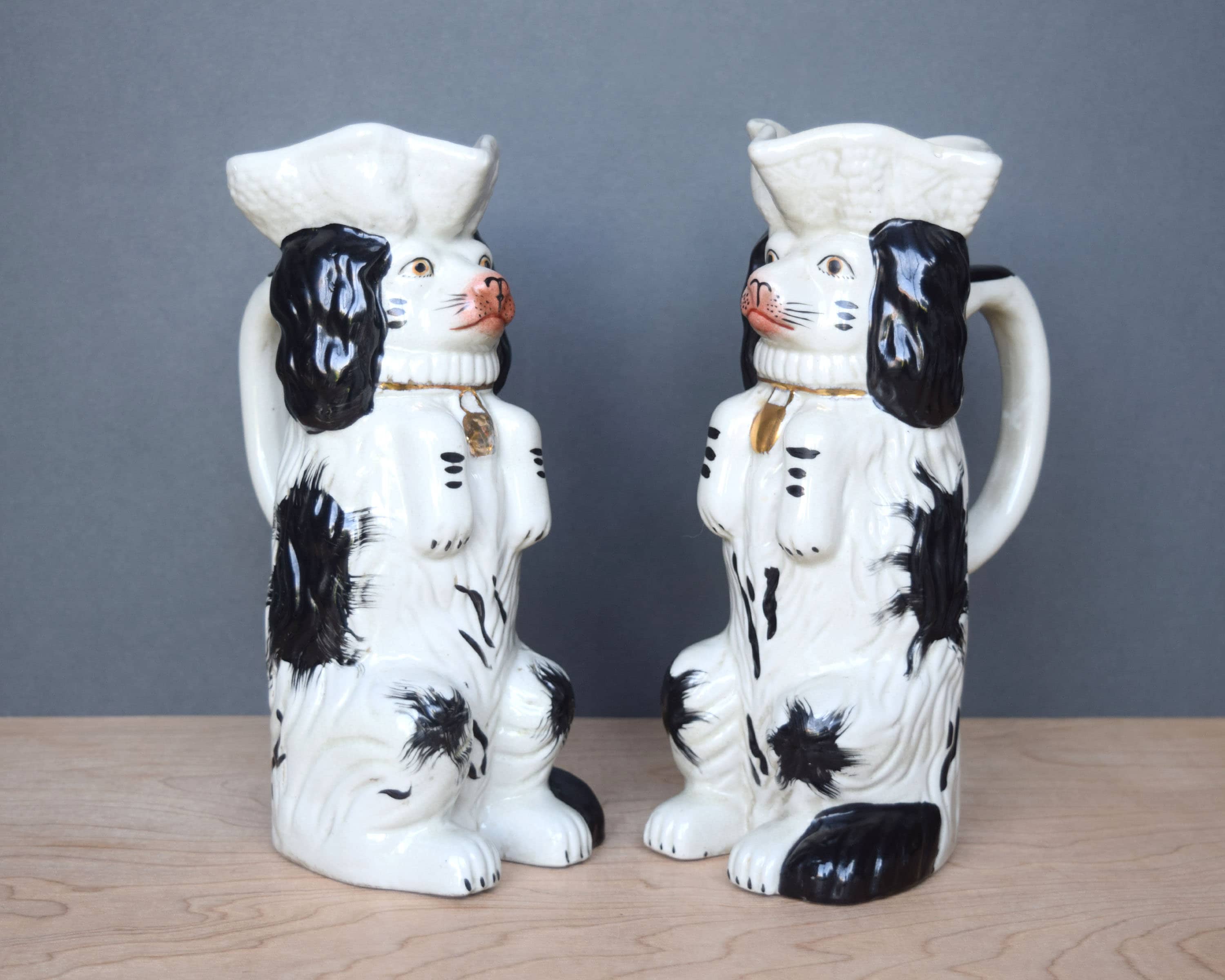 アンティーク スタッフォードシャードッグ マントルピース ファイヤー