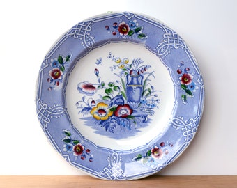 Antique ironstone plate - Livesley, Powell & Co. - Indian pattern, 19th century English, Stoke-on-Trent, Staffordshire