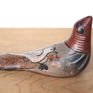 Vintage Mexican Tonala bird figurine