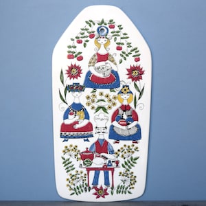 Figgjo Flint Norway Mons og Mille large wall plaque Ceramic cheese board