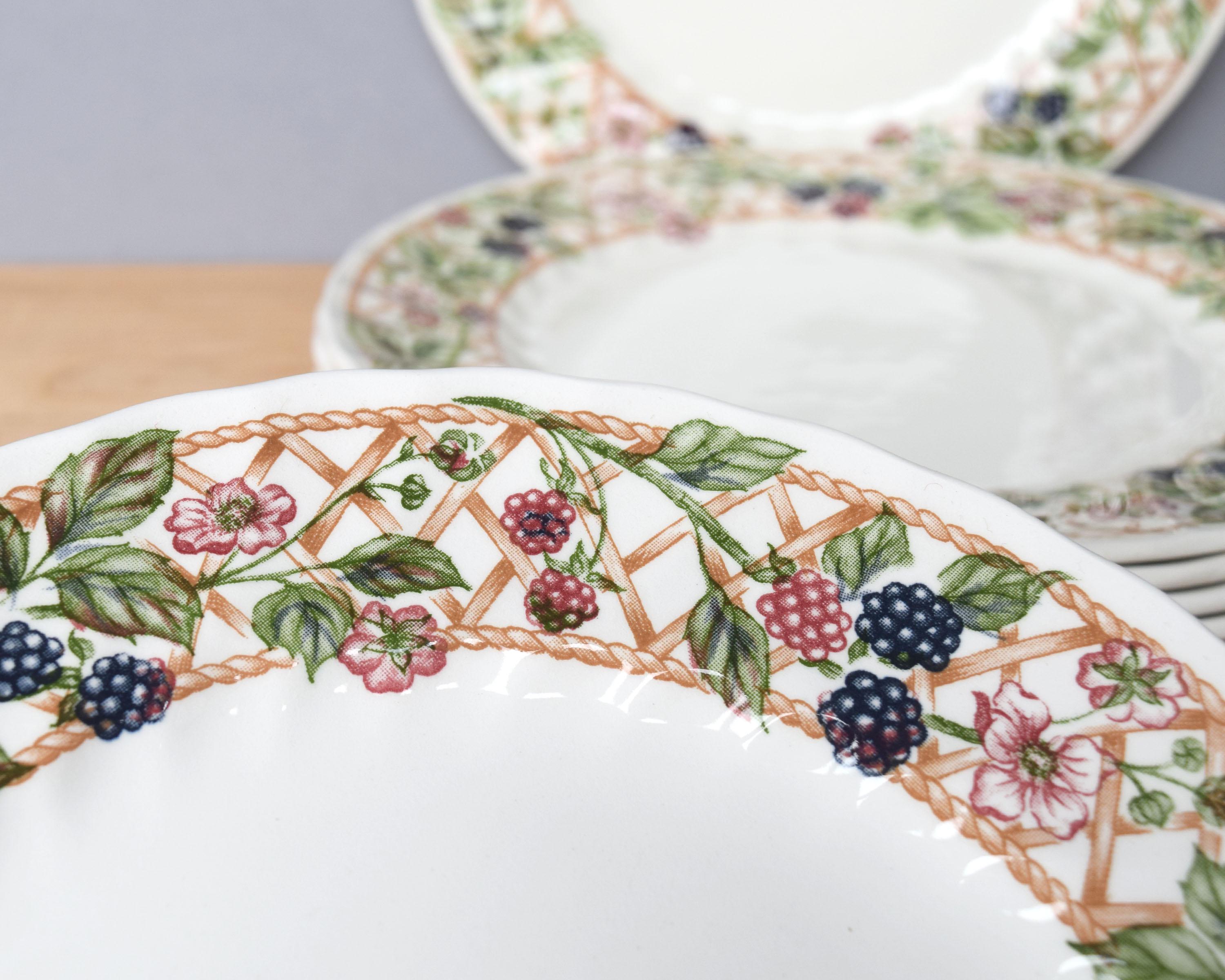Churchill Blackberry Trellis Dinner Plates Set of Two the