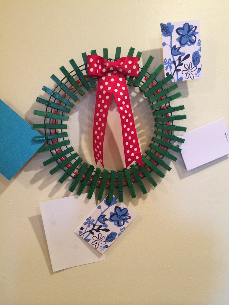 Etsy Christmas Card Holder 