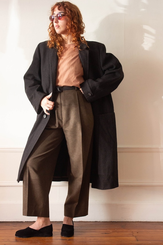 1960s Houndstooth Wool Car Coat Gem