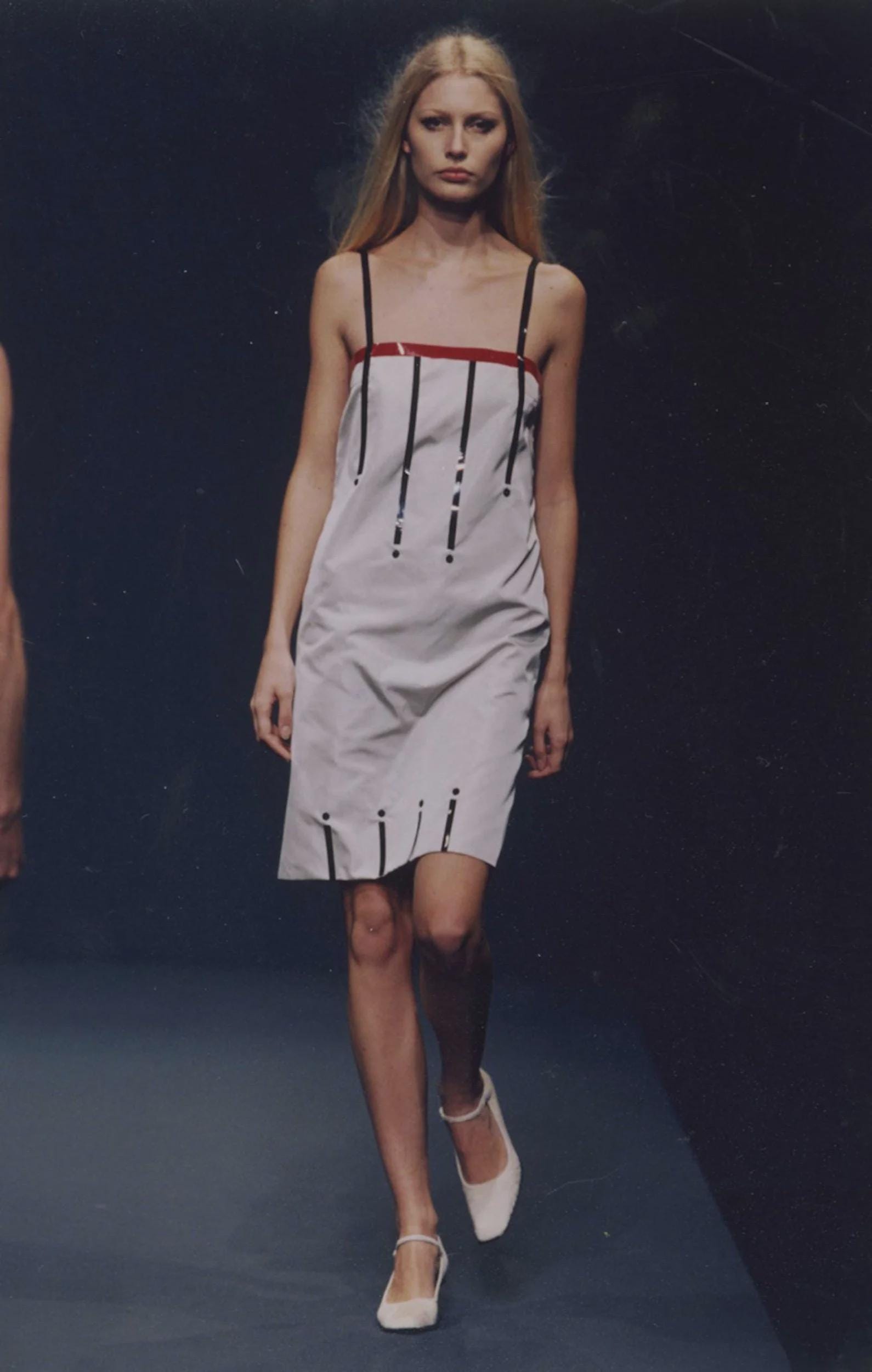 90s prada dress Prada 90s dress with logo belt