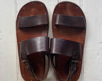 Sandales en cuir repoussées à la main Ralph Lauren