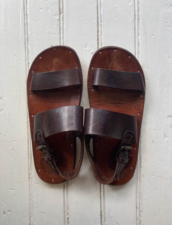 1980s Ralph Lauren Hand-Tooled Leather Sandals