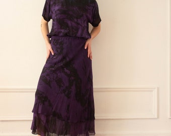 1990s Hand-Dyed Silk Bias Cut Ensemble