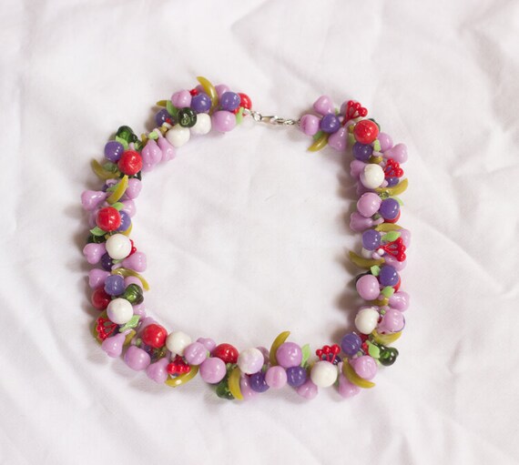 1960s Plastic Fruit Necklace