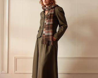 Early 1980s Perry Ellis Worsted Wool Skirt Suit