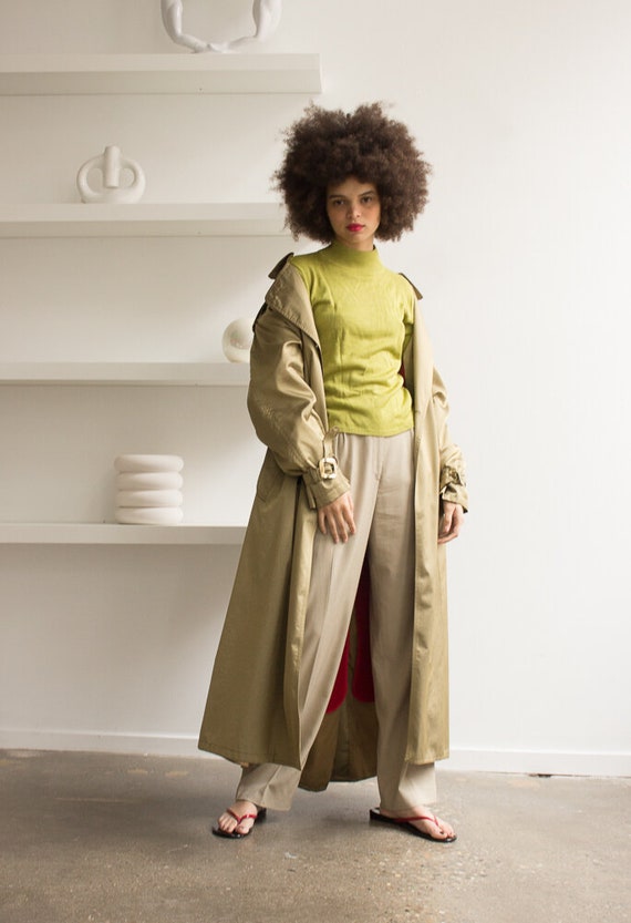 1980s Bill Blass Gold Trench