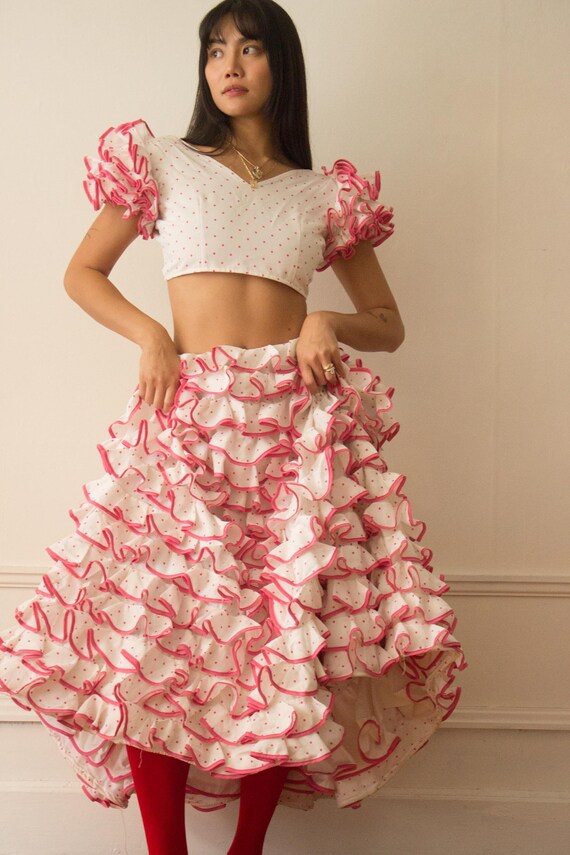 Pure Cute Flamenco Dress in Aqua Ombre