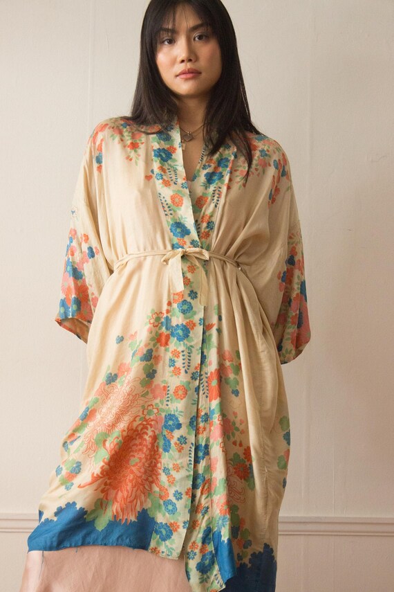 silk robe with belt Gem