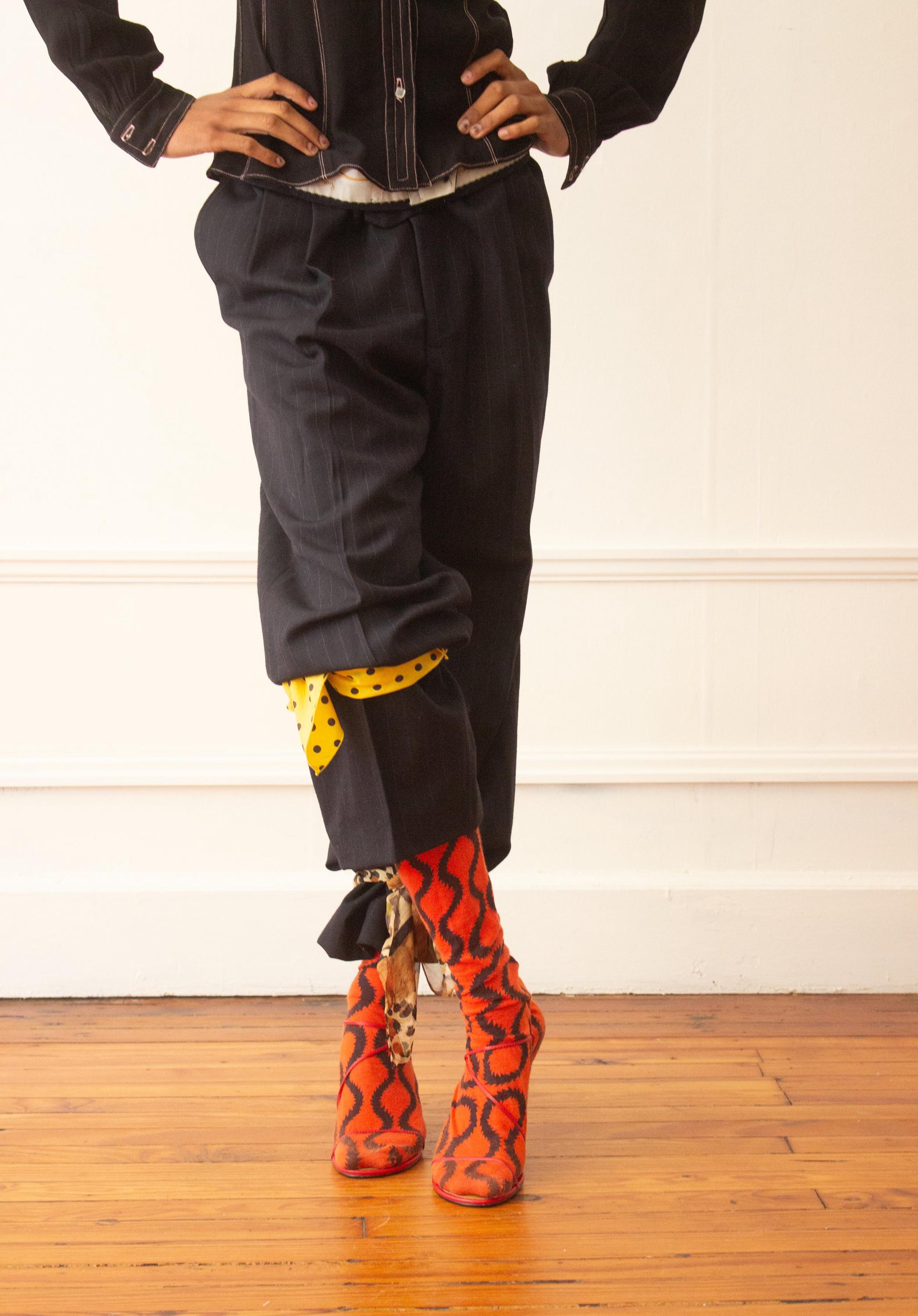 1981 Vivienne Westwood Pirate Collection Squiggle Print Cotton
