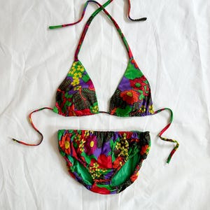 1960s Flower Power Hipster Bikini