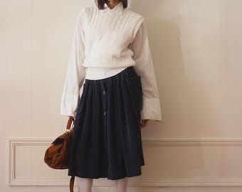 Falda de pana de canalé ancho Kenzo Jap de finales de los 70