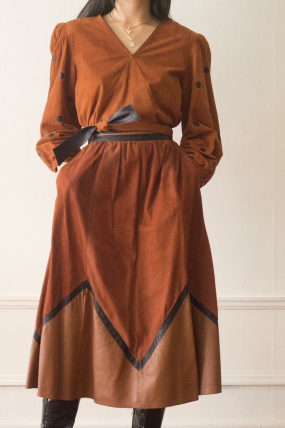 1980s Suede And Leather Ensemble - image 2