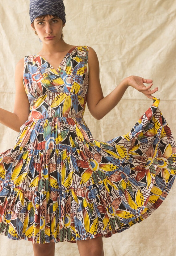 1940s Hawaiian Cotton Sun Dress
