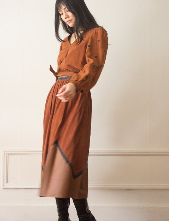 1980s Suede And Leather Ensemble - image 3