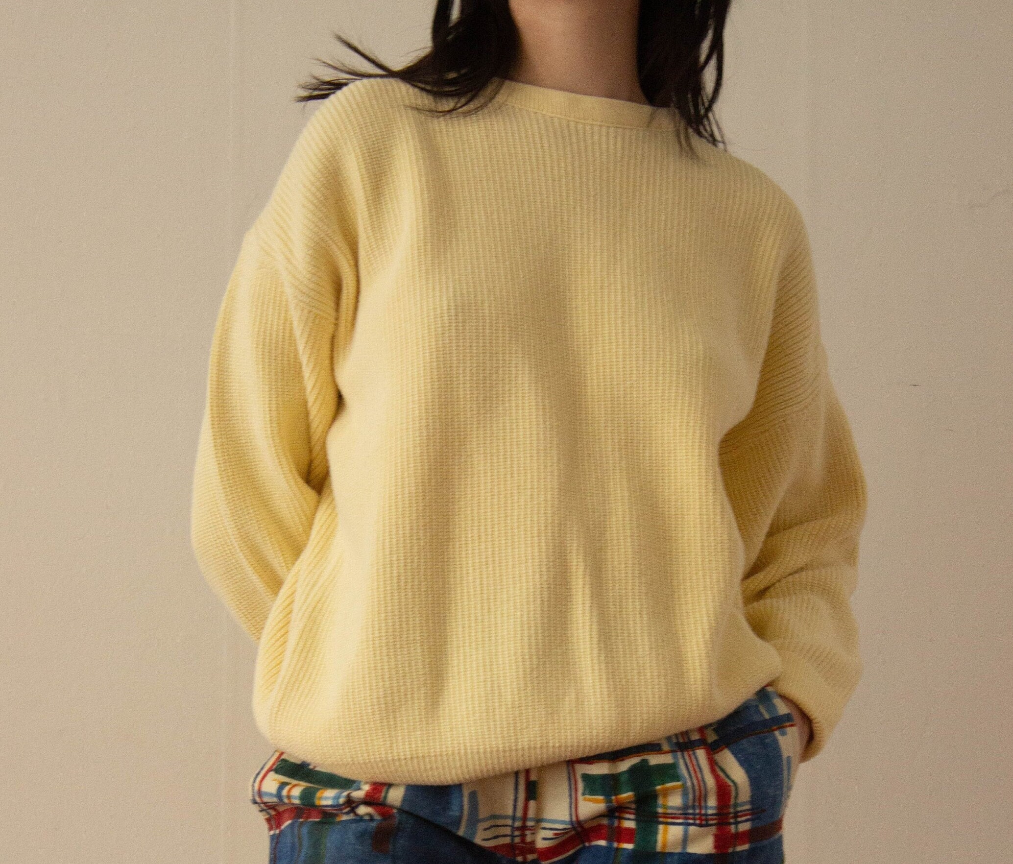 Yellow sweater shop aesthetic