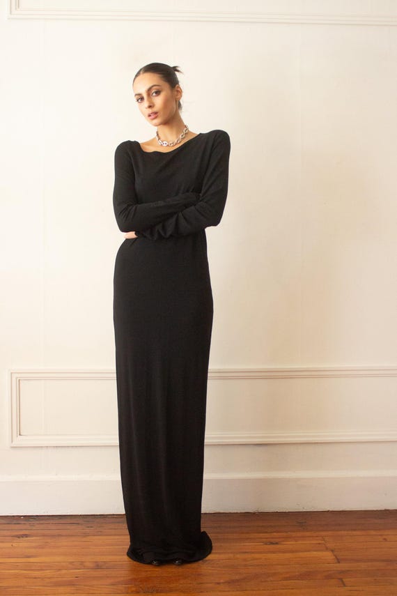 SS 1998 Tom Ford Gucci Matte Jersey Gown with Asym