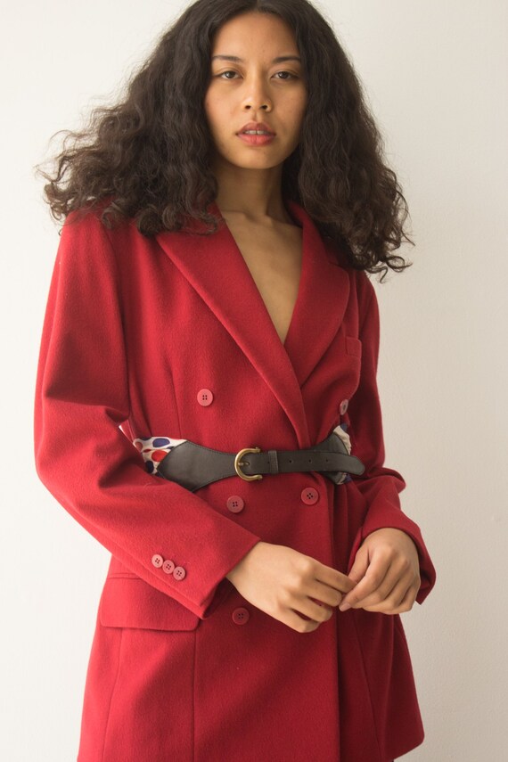 90’s Linen-Blend Collarless Double Breasted Blazer by For Pete's Sake main image 1