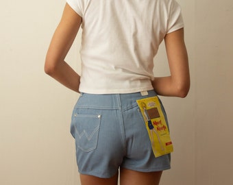 1960s Deadstock Wrangler Light Blue Denim "Short Shorts"