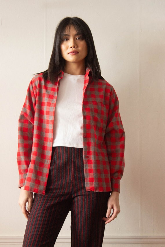 Early 1980s French Connection Plaid Button Down