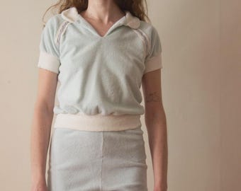 1970s "HugaBug" Baby Blue Terry Cloth Set