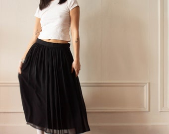 1970s Lucienne Phillips Chiffon Middy Skirt