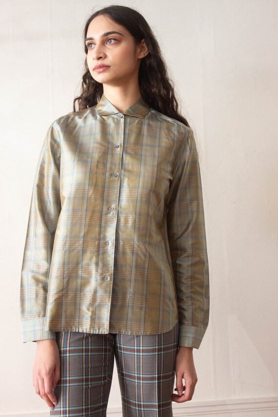 Y2K Max Mara Weekend Silk Madras Button Down