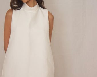 1990s DSquared White Minimalist Mini Dress