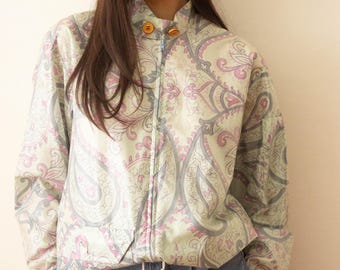 1990s Tracy Feith Raj Laminated Cotton Anorak - Blue
