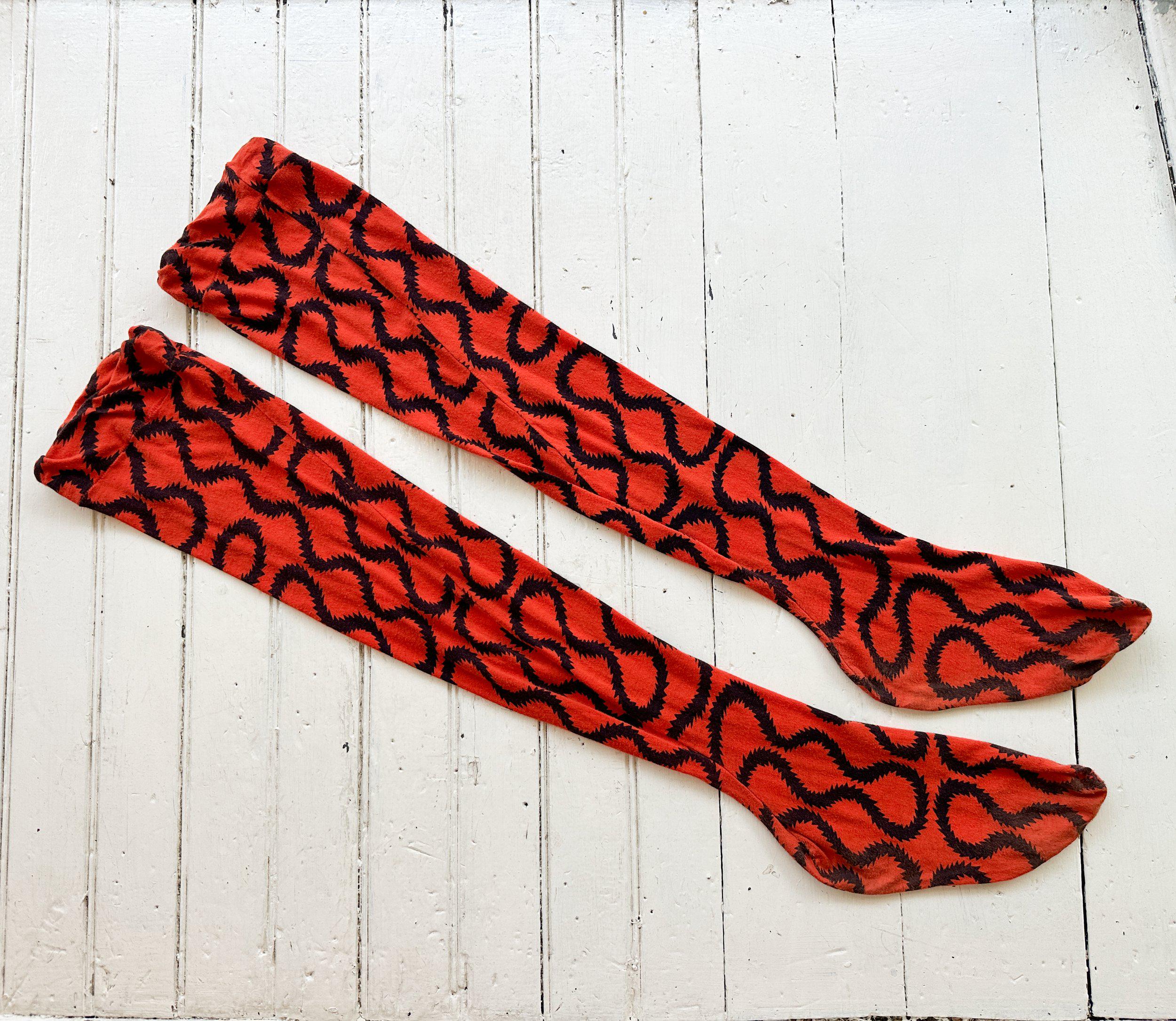 1981 Vivienne Westwood Pirate Collection Squiggle Print Cotton